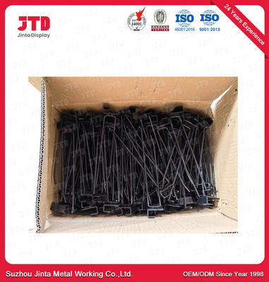La doppia linea scaffalatura del metallo del gancio nero del fascio della gondola parte 250mm 300mm 350mm