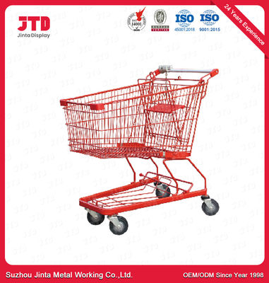 Carrello su misura di acquisto del metallo del supermercato con i pp uniti