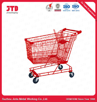 Carrello su misura di acquisto del metallo del supermercato con i pp uniti