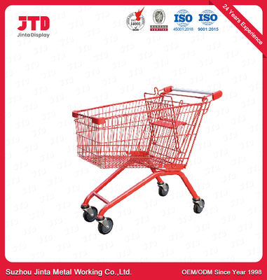 Carrello su misura di acquisto del metallo del supermercato con i pp uniti
