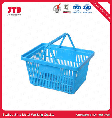 Canestro di plastica blu 26L del carrello per il materiale di compera di HDPP