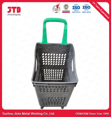 verde blu rosso di compera di plastica dei canestri del carrello 60L