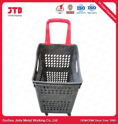 verde blu rosso di compera di plastica dei canestri del carrello 60L