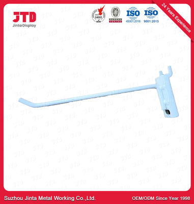 La singola linea polvere ha ricoperto il gancio bianco di Pegboard per il supermercato 300mm 350mm